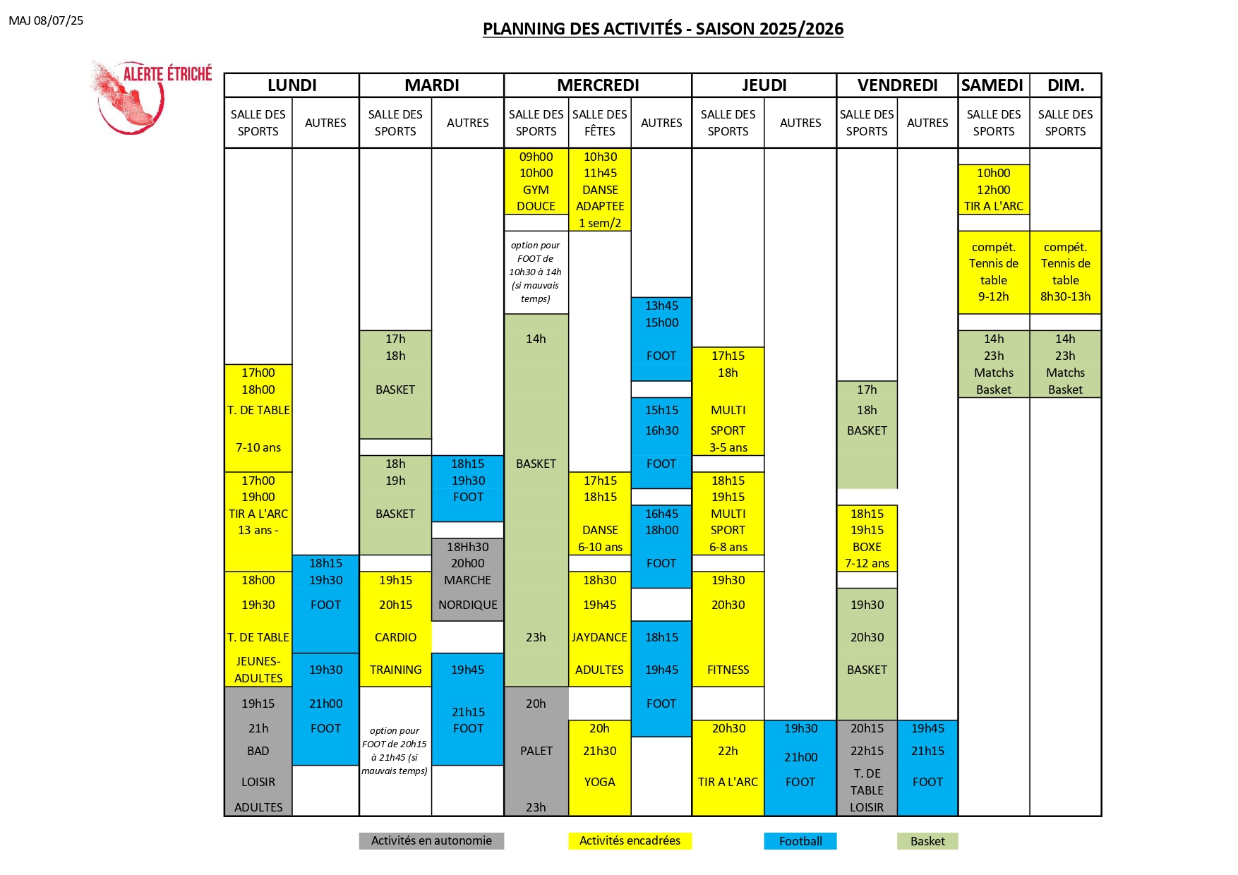 Planning 2025-2026